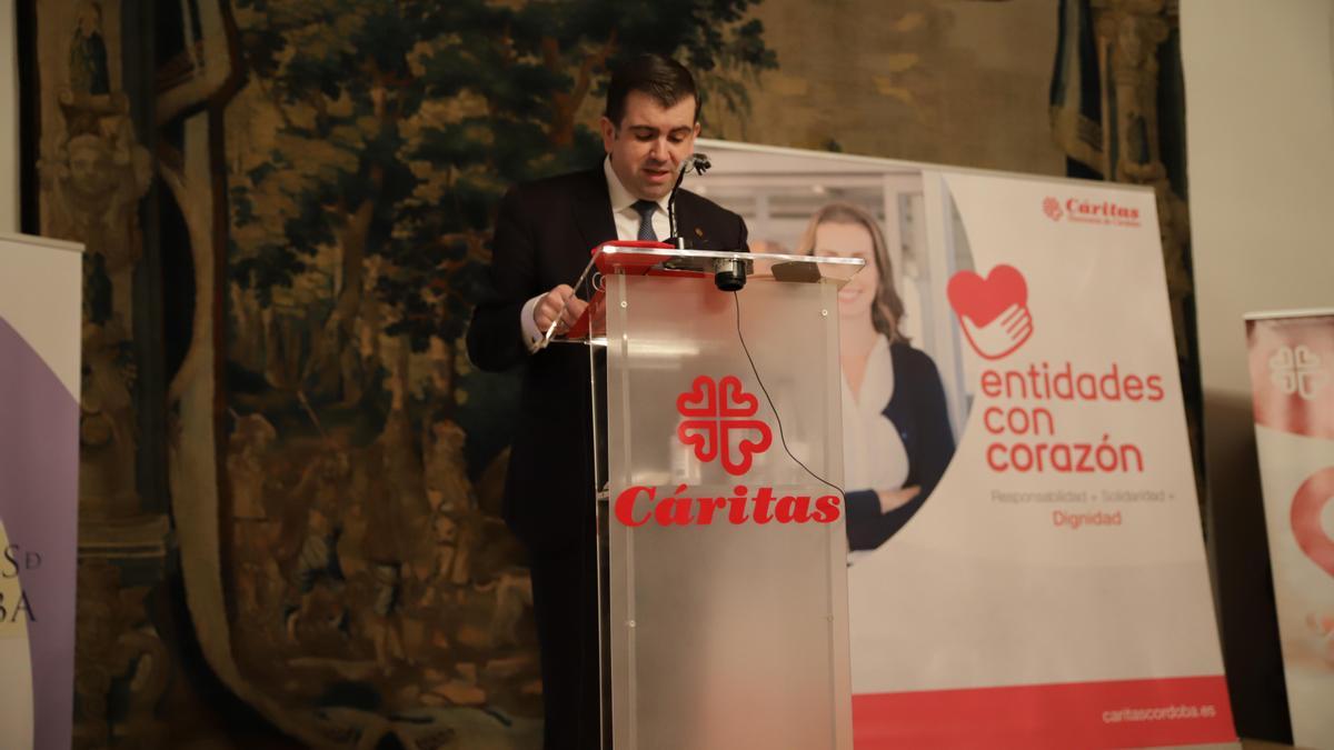 El director de Cáritas Diocesana de Córdoba, Salvador Ruiz, en la última edición de los premios.