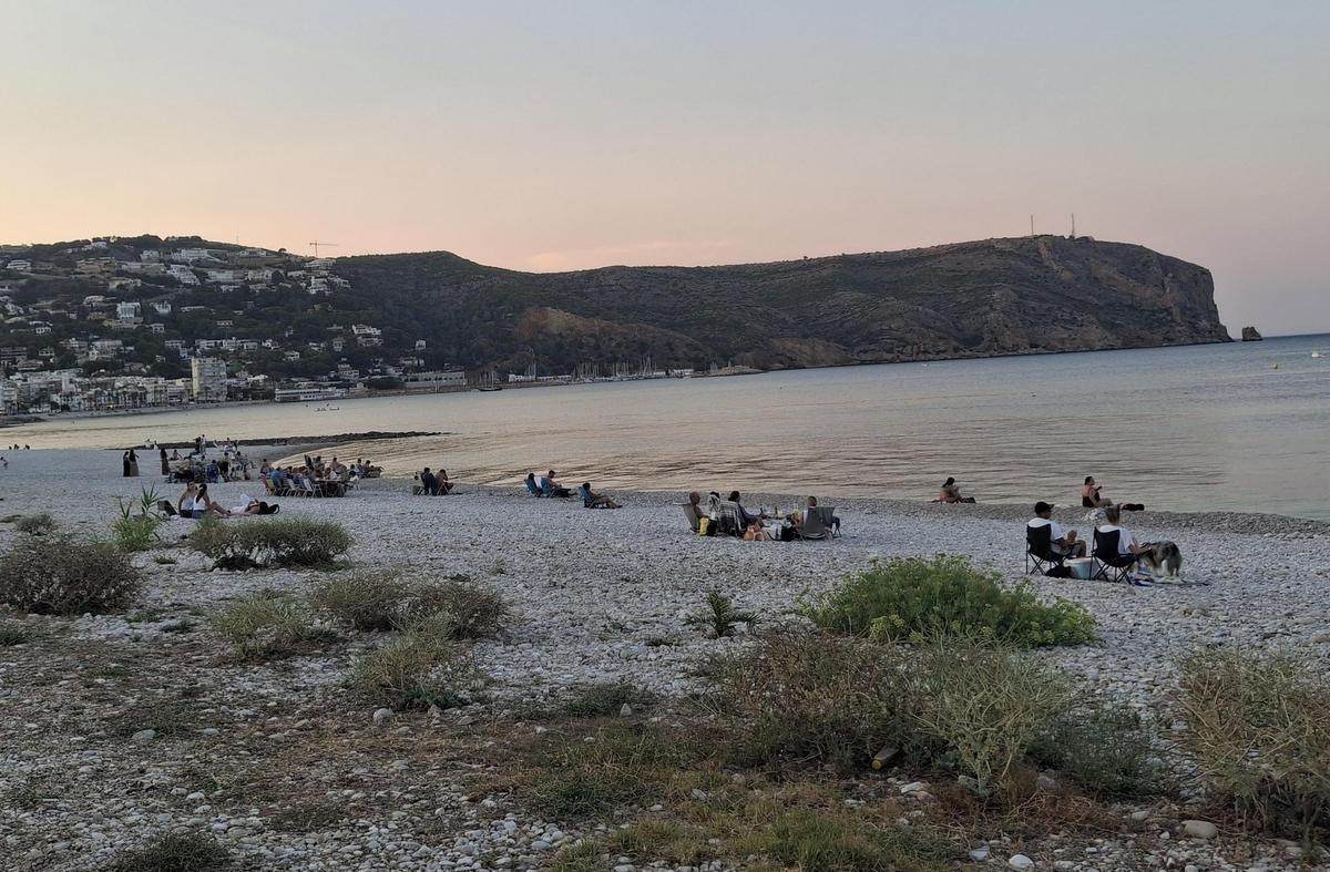La playa del Benissero, ayer a las 21 horas