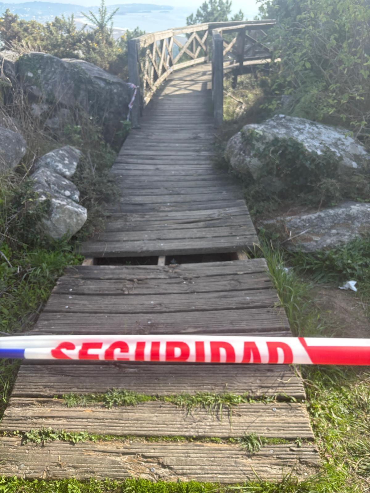 Una de las zonas acotadas en Siradella.