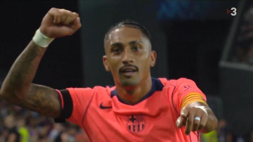 Raphinha rescata al Barça desde el punto de penalti