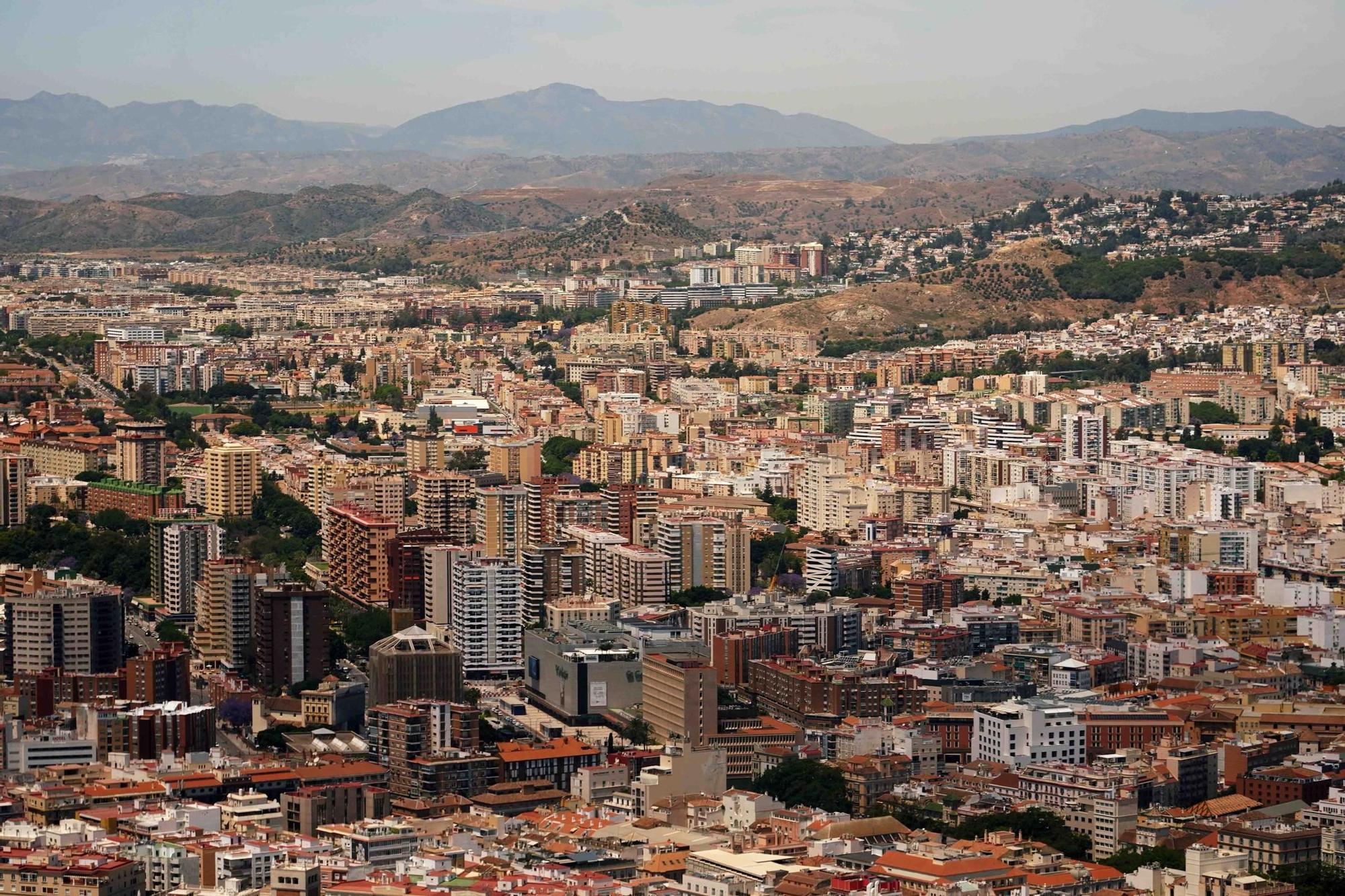 Vista aérea de Málaga capital
