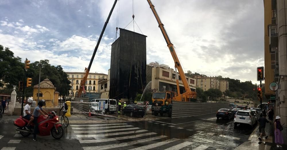 Así queda la plaza de la Merced sin el edificio del Astoria.