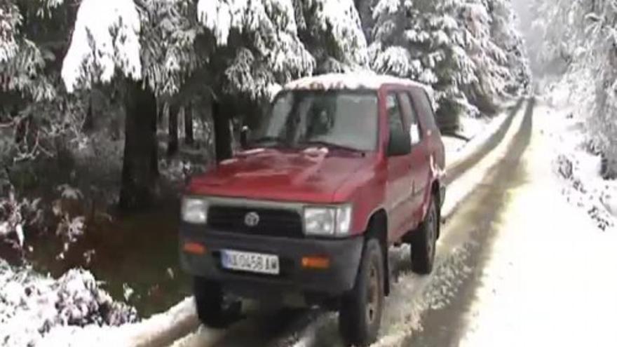 Primeras nevadas del otoño en el norte