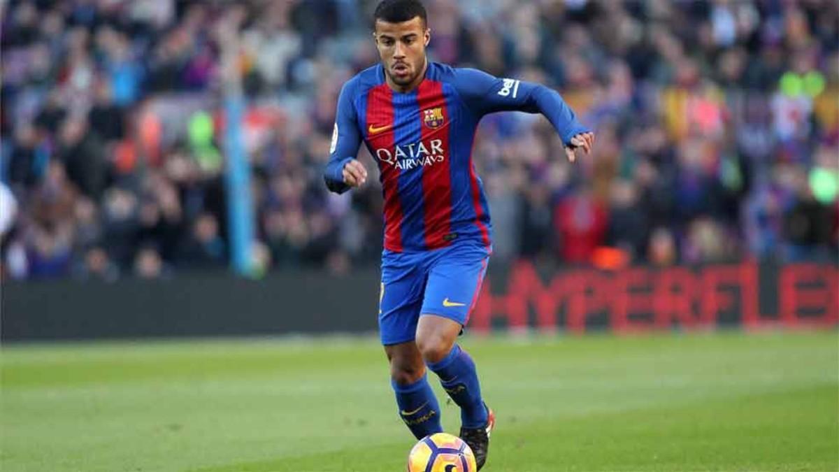 Rafinha, jugando con el FC Barcelona