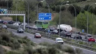 Salida complicada en la A-1 en Madrid a la altura del Circuito del Jarama y circulación densa en la A-3