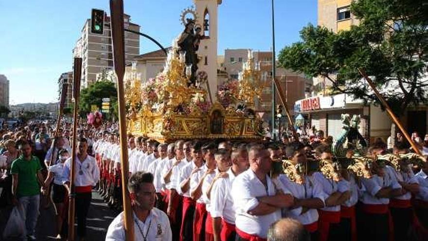 Procesión de la Virgen del Carmen de Huelin de una edición anterior.