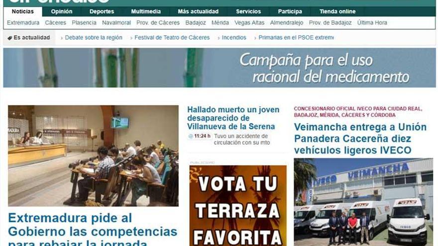 El Periódico Extremadura duplica su tráfico en internet en un solo año