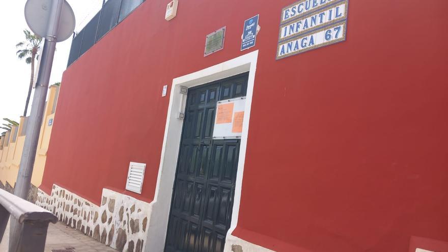 La escuela infantil Anaga, cerrada desde hace mes y medio a la espera de un contador