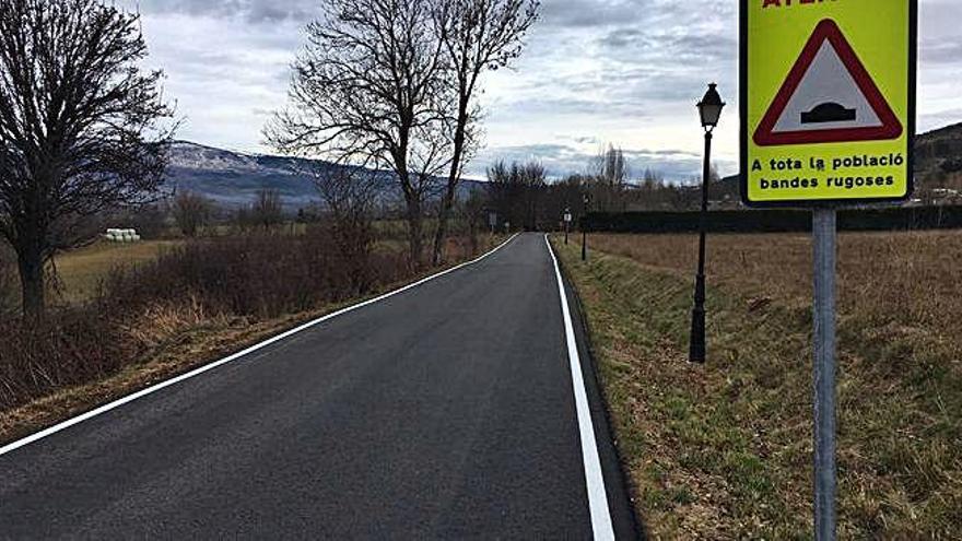 La carretera renovada que connecta Queixans i Urtx a Fontanals