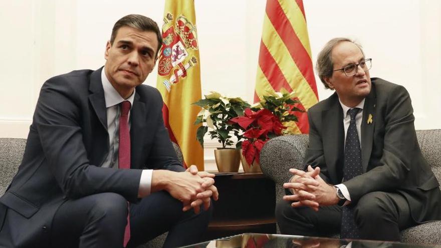 Sánchez y Torra en una reunión en 2018.