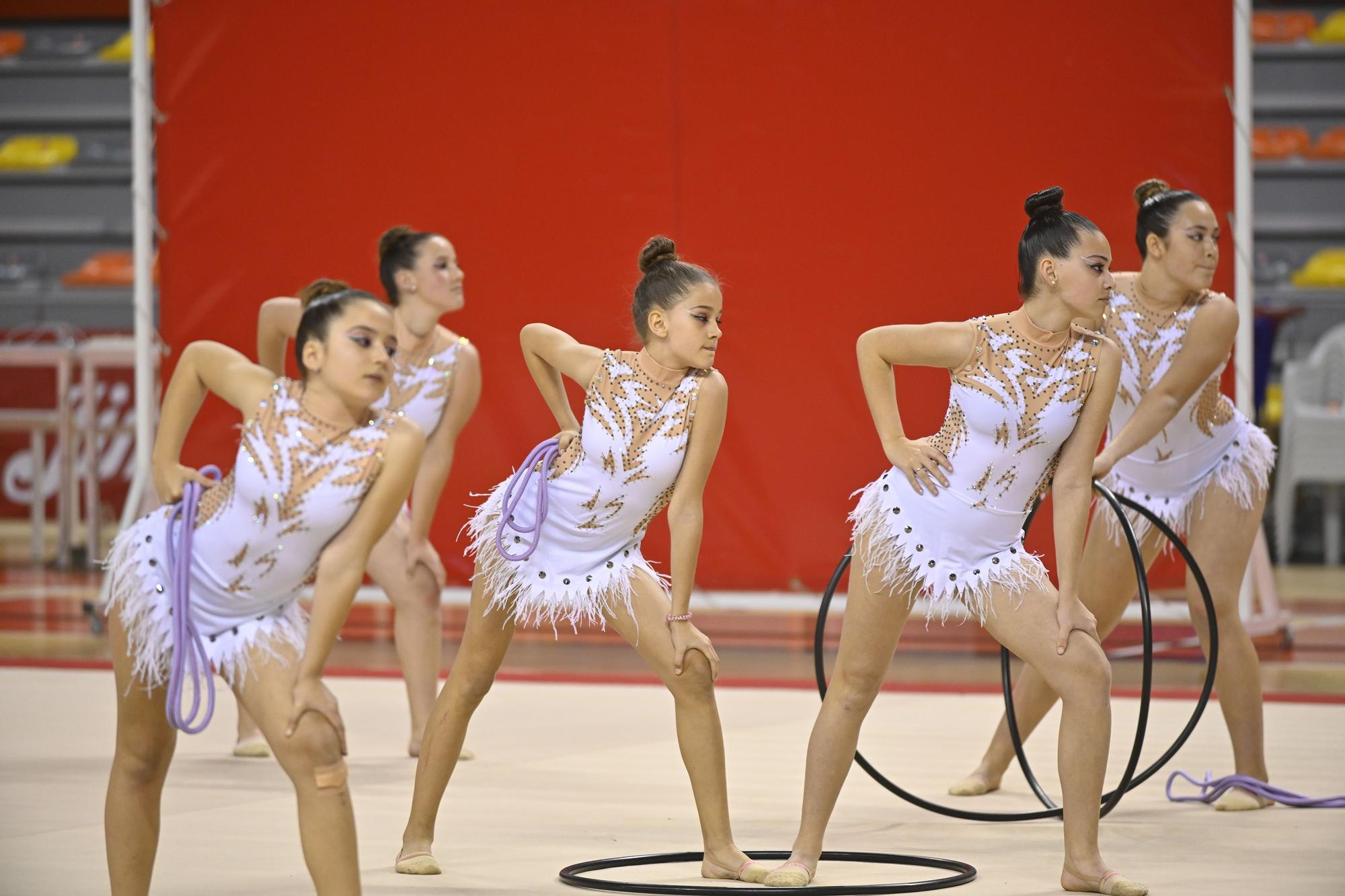 Encuentro de escuelas de gimnasia rítmica en el Palacio de los Deportes de Cartagena