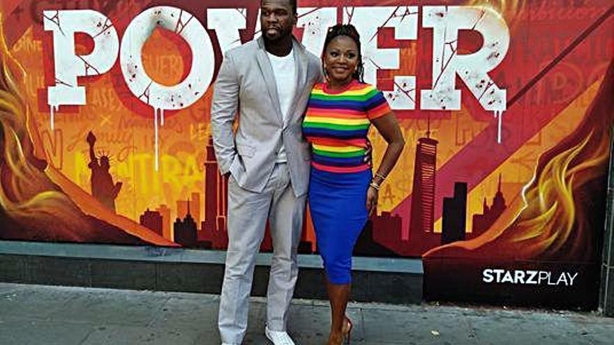 50 Cent i Naturi Naughton ahir a Barcelona.