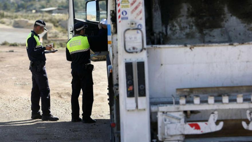 Un control policial el mes pasado en Piedra Negra.