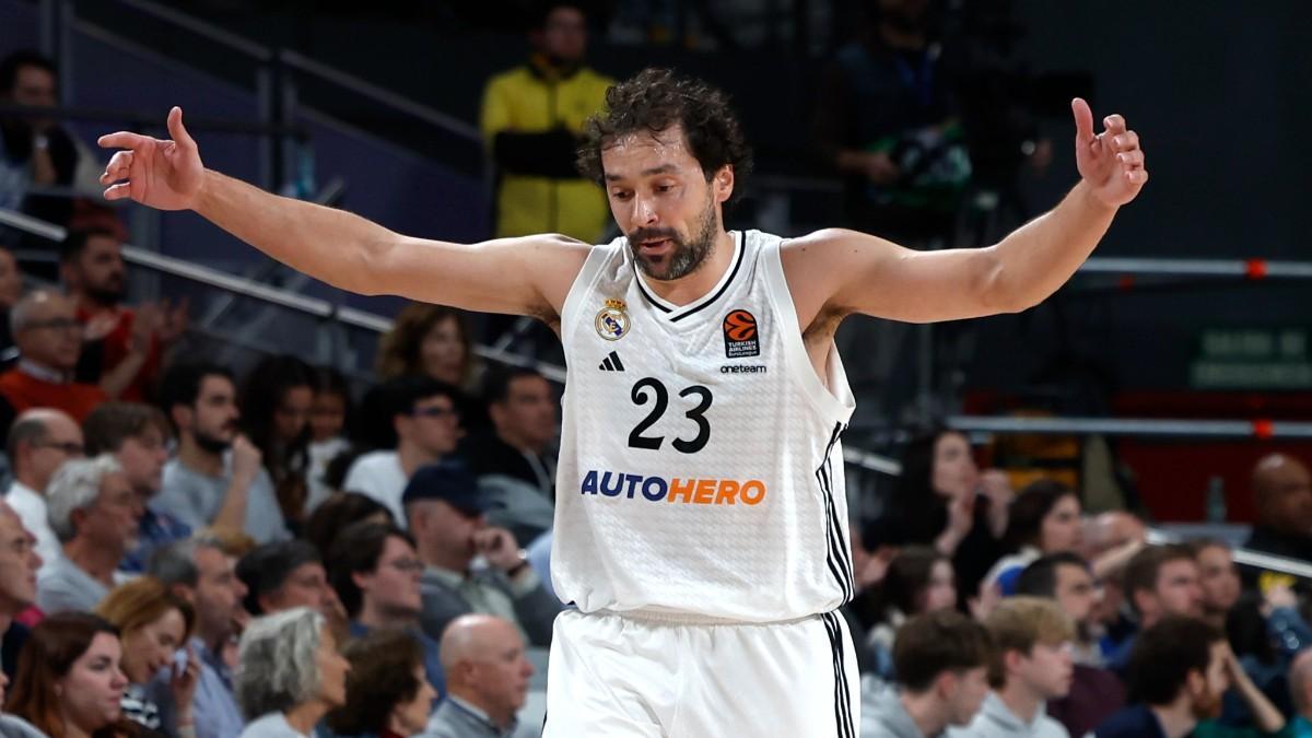 Sergio Llull, en el partido de Euroliga ante Anadolu Efes