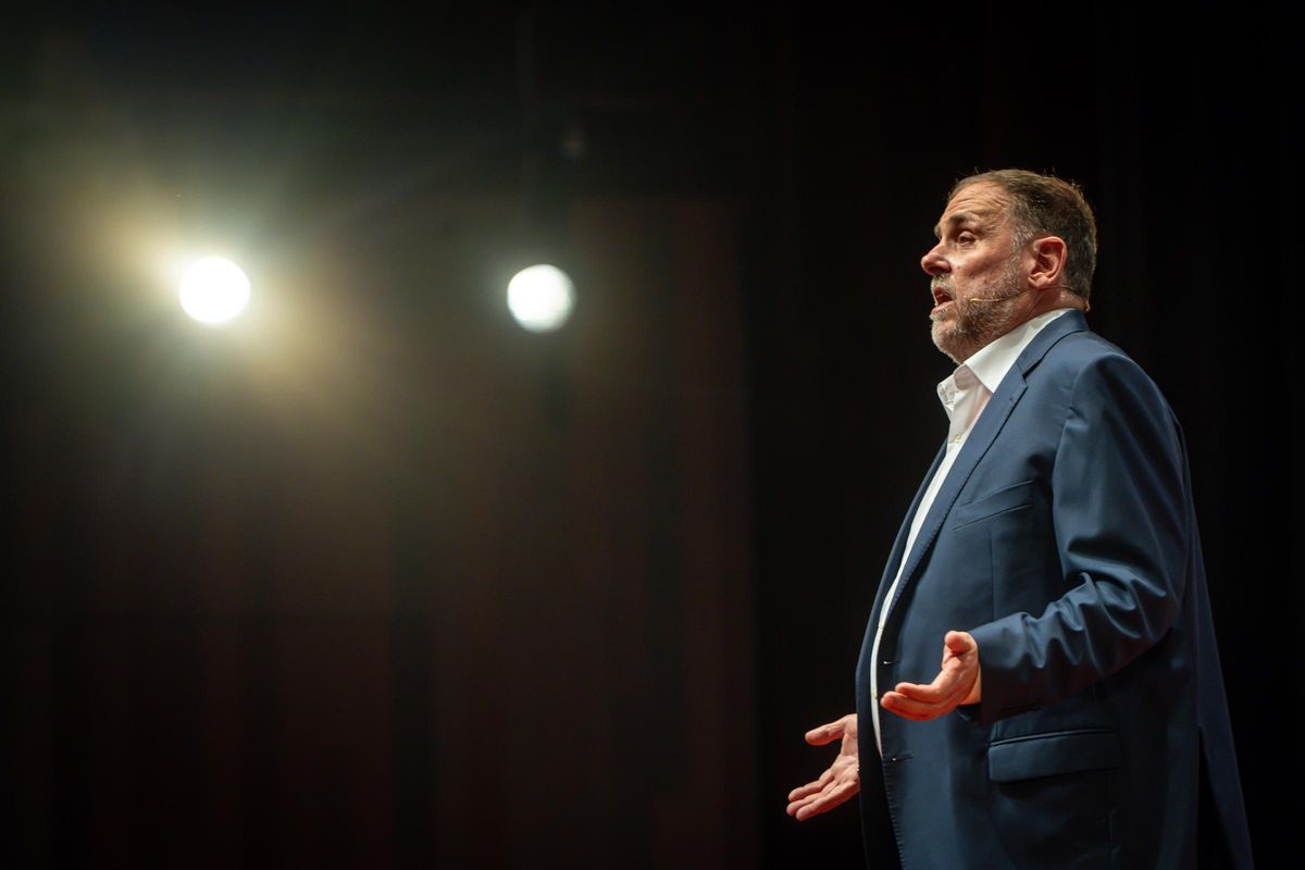 El líder de ERC, Oriol Junqueras, en un acto a finales de setiembre. El líder de ERC, Oriol Junqueras, en un acto a finales de setiembre.