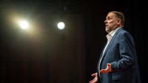 El líder de ERC, Oriol Junqueras, en un acto a finales de setiembre.