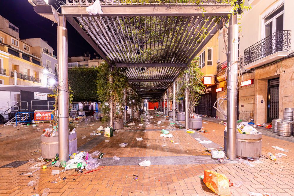 El centro de Alicante, tras el Carnaval