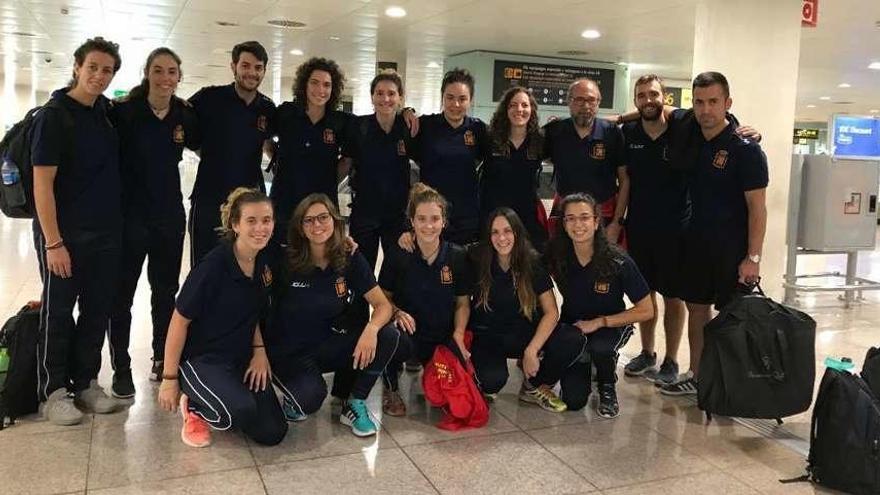 La selección aterrizó ayer en Barcelona.