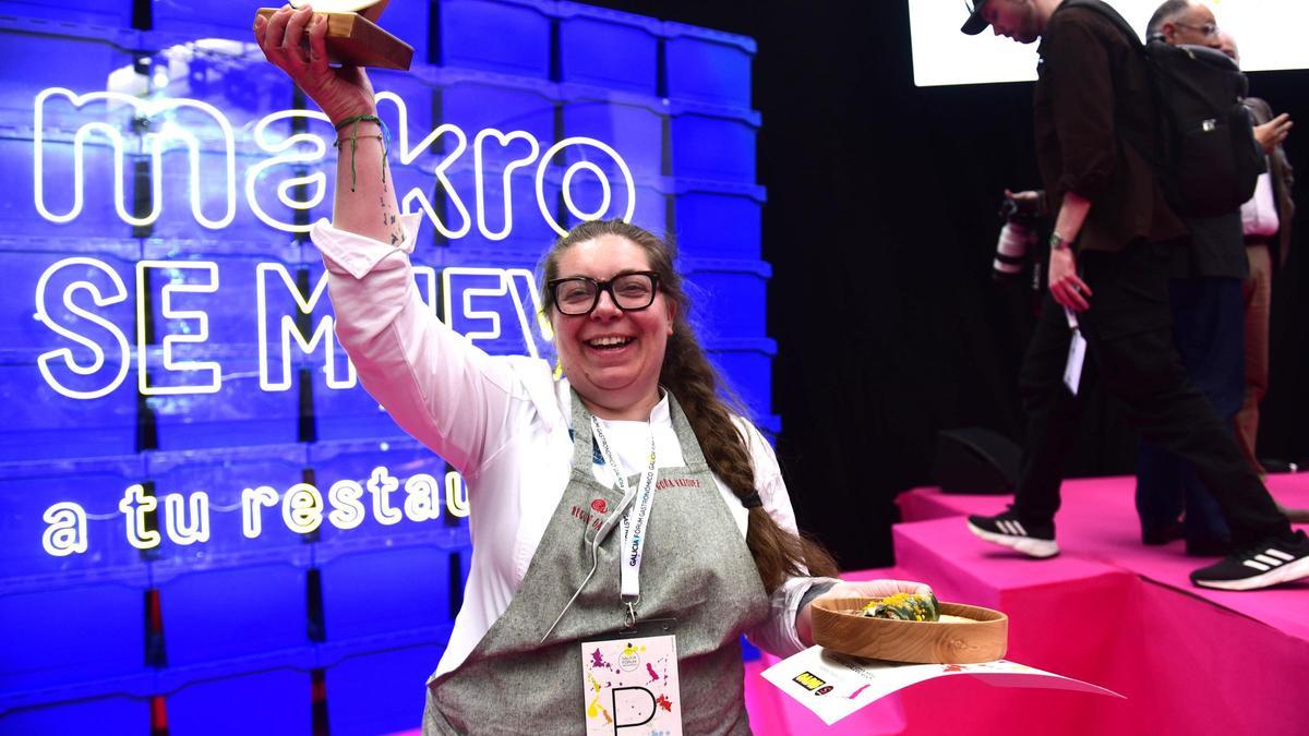 Begoña Vázquez, ganadora del premio Cociñeiro Galego 2024 en el Forum Gastronómico de A Coruña
