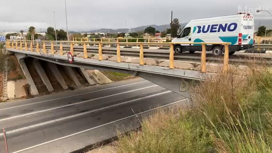La antigua N-340 entre Vila-real y Castelló acumula desgaste mientras se retrasa el bulevar