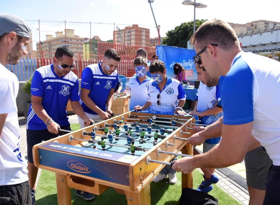 Jugadores y aficionados  blanquiazules