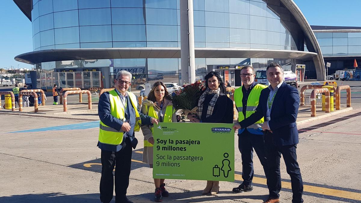 Pasajera nueve millones a su llegada a Valencia.