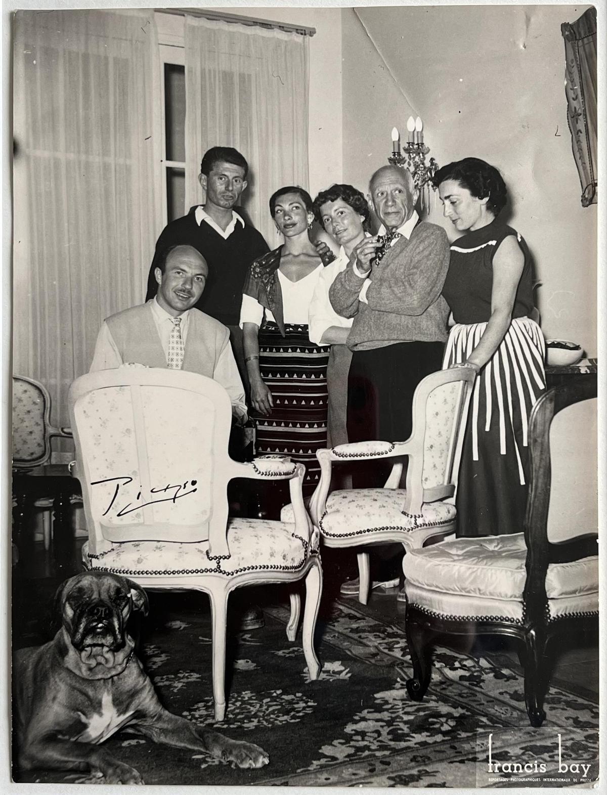 Christine, con Paulo, el genio malagueño y Jacqueline Rocque, entre otros, en 1953