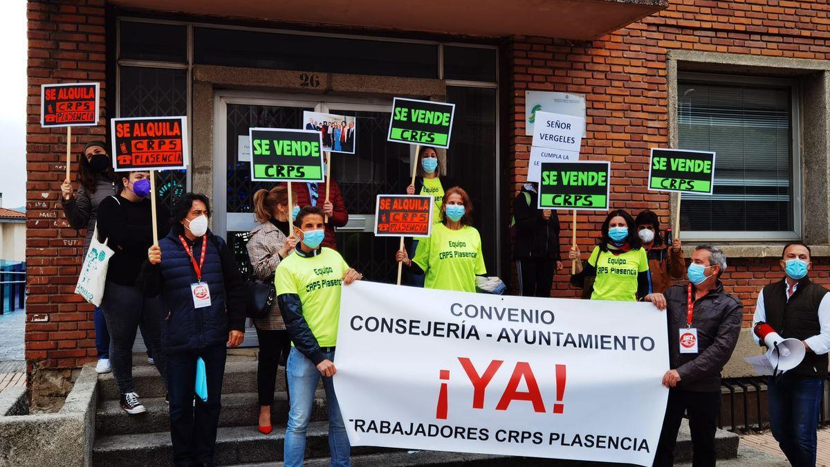 Una de las protestas de los trabajadores contra el cambio de gestión.