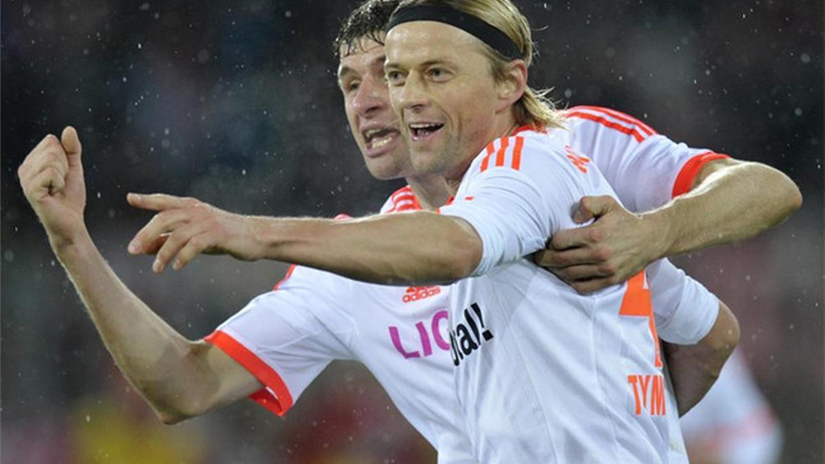 Tymoshchuk, cuando jugaba en el Bayern