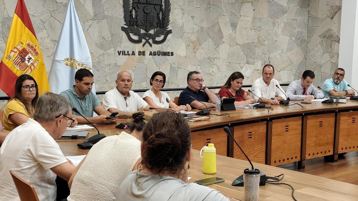 Imagen de la sesión plenaria de julio en Agüimes.