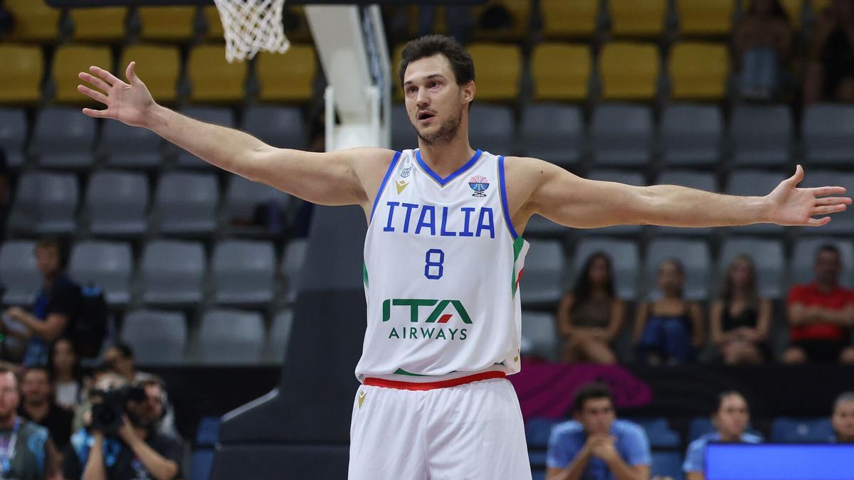 Danilo Gallinari durante el Italia-España del EuroBasket 2025.
