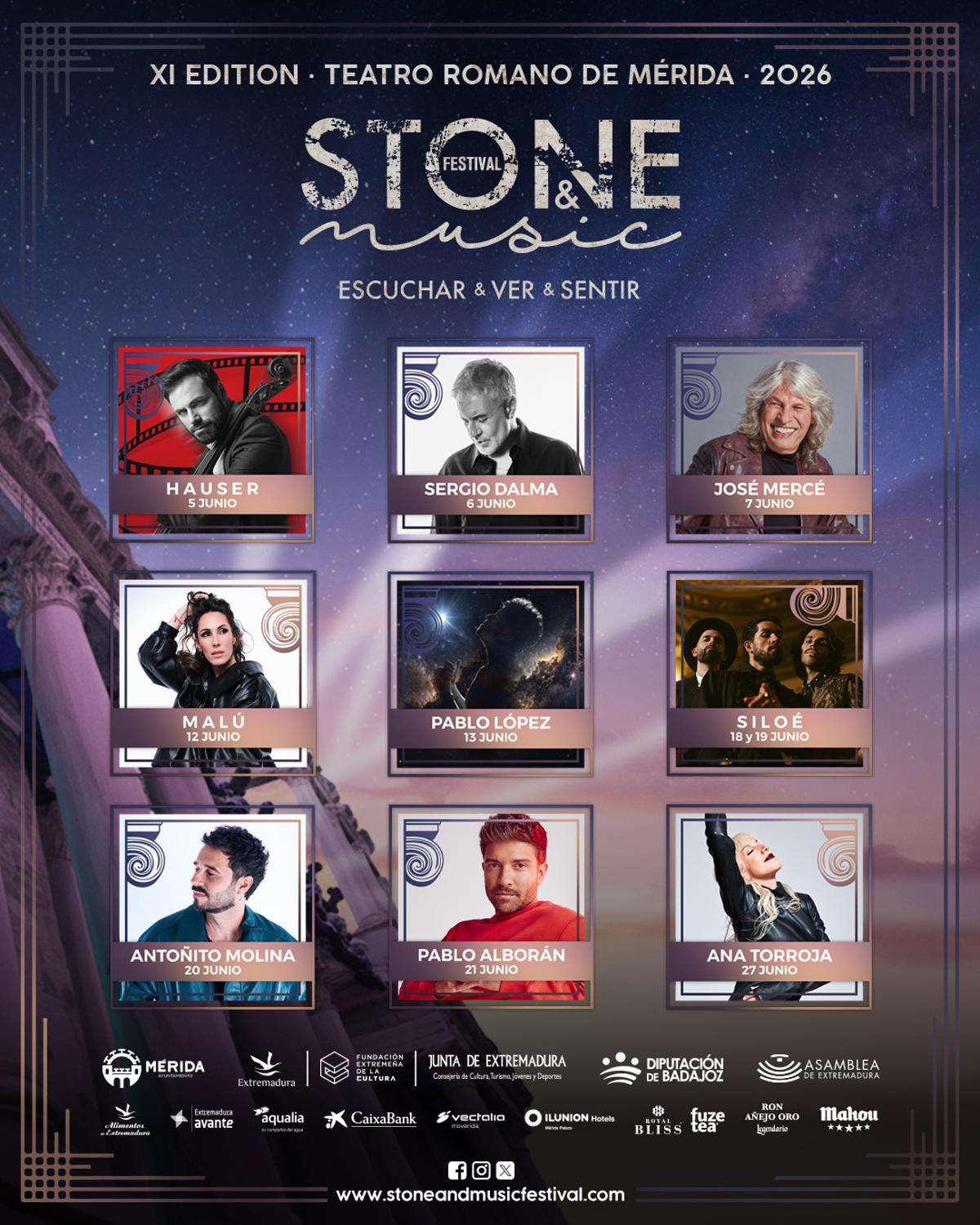 Cartel oficial del Stone&amp;Music Festival 2026.