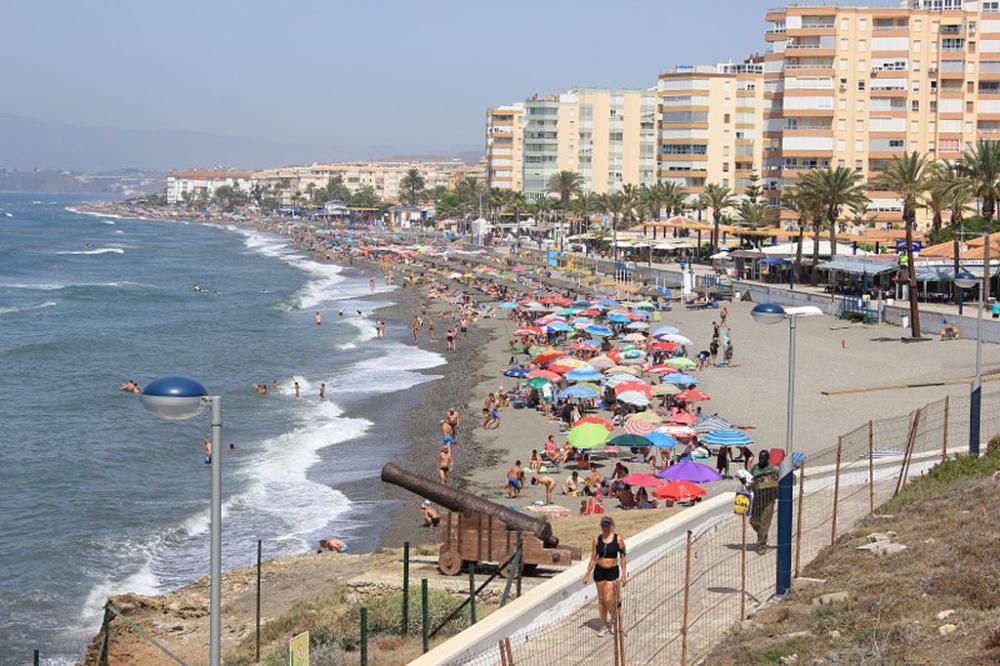 La playa de Ferrara, en Torrox.