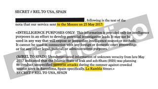 Los Mossos recibieron la alerta de atentado en Barcelona de la CIA el 25 de mayo
