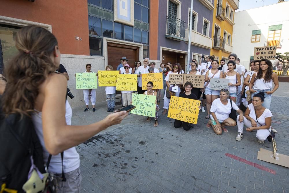 Vidreres celebra els correbous entre les protestes dels animalistes