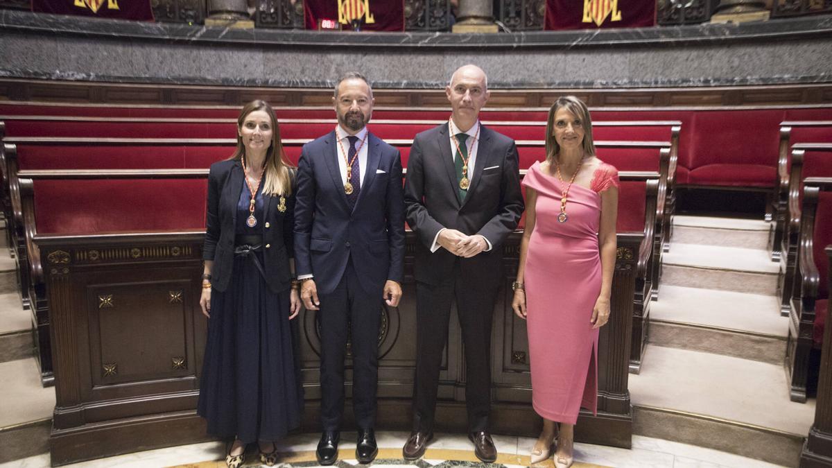 Gosálbez y Gil, los dos de la derecha, han sustituido a Herrero y Badenas.