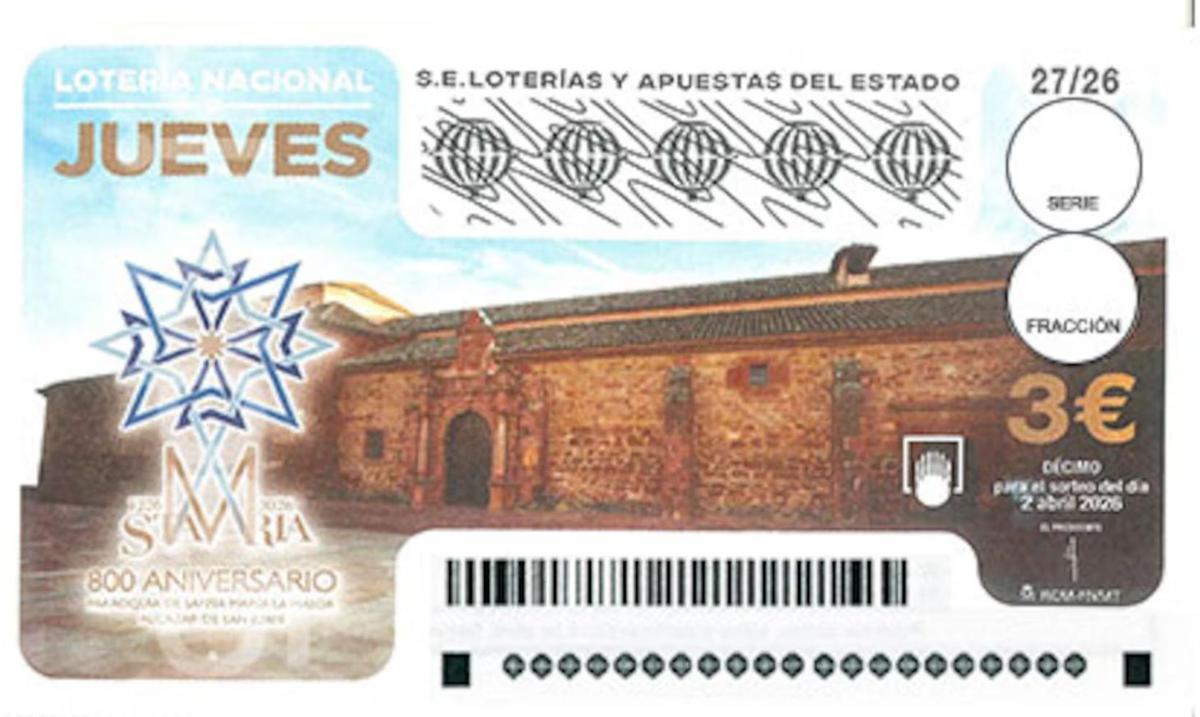 Boleto de la Lotería Nacional del 2 de abril
