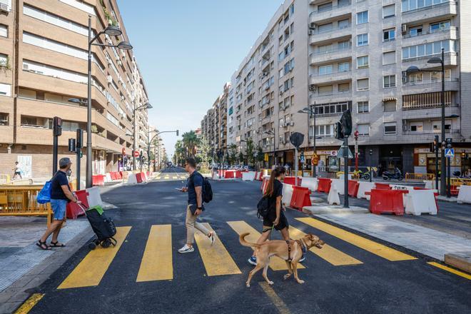 El tráfico se abre en Giorgeta, pese a que las obras siguen presentes