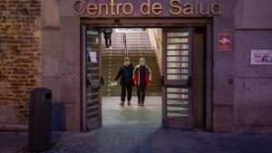 Imagen de la entrada de un centro de salud, en Madrid.