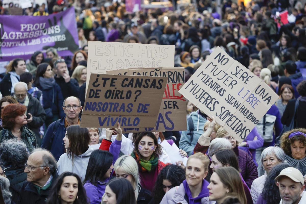 Manifestación del 8-M en Barcelona