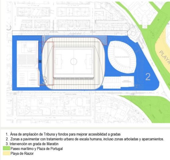 El estadio de Riazor aspira a ser sede del Mundial de fútbol 2030