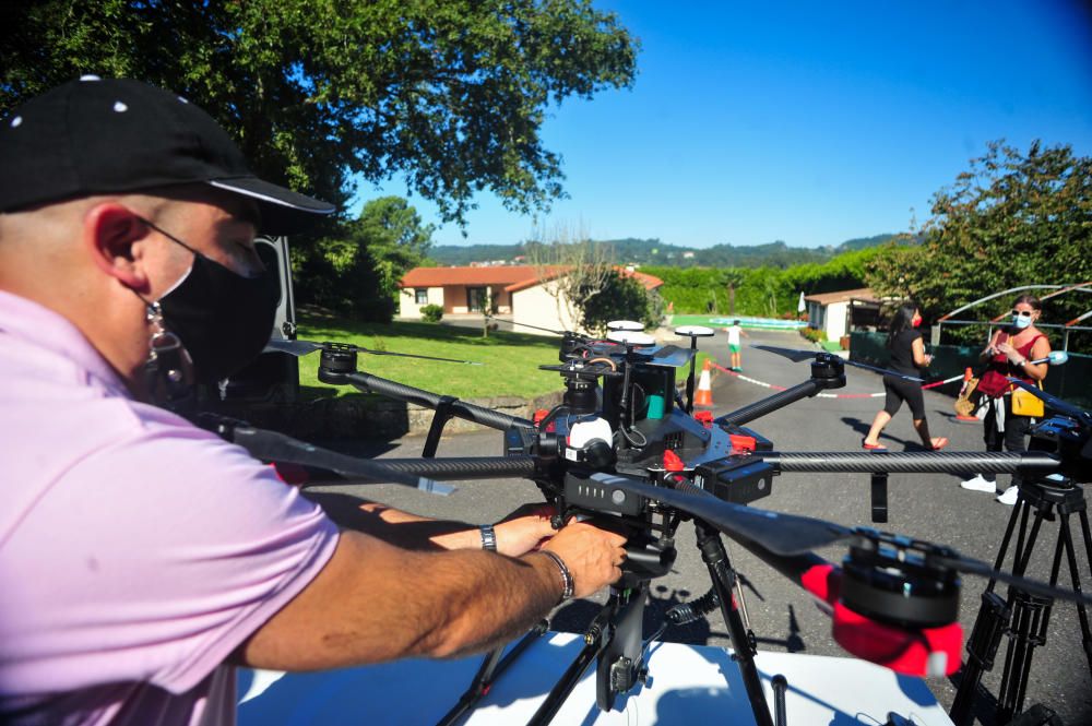 Trabajos de Aeromar para eliminar el nido de velutinas con su dron.