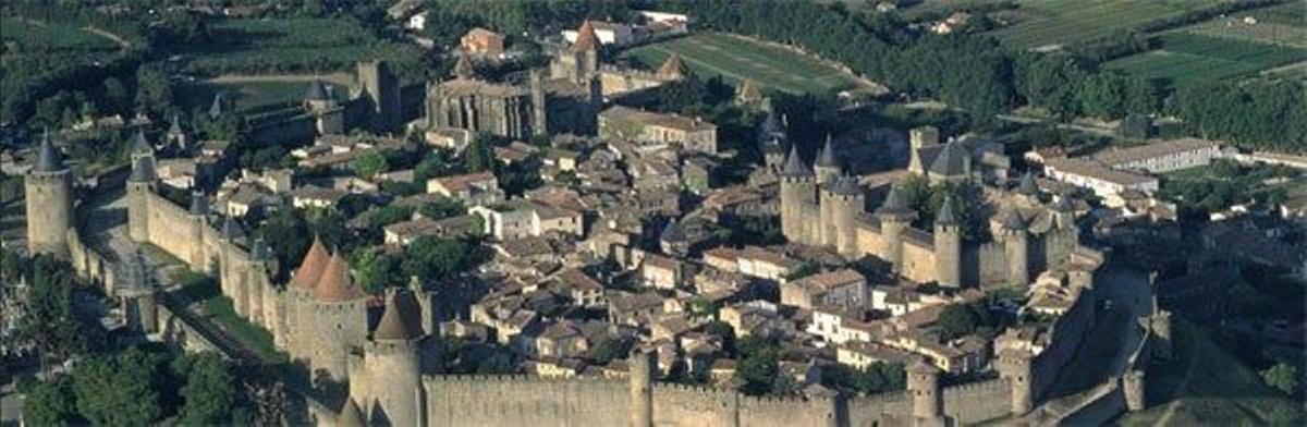 Vista aérea de la Cité Medieval de Carcassone