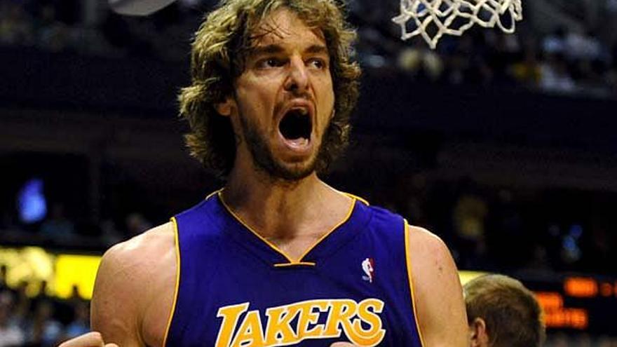 El jugador español de los Lakers de Los Ángeles, Pau Gasol