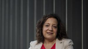 La presidenta de la Alianza Progresista de Socialistas y Demócratas de Europa, Iratxe García, durante la entrevista con EL PERIÓDICO.