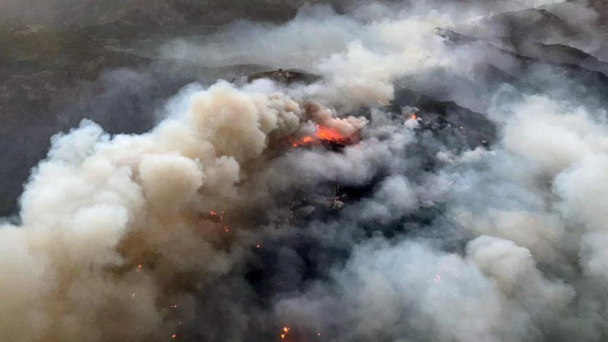 Imagen del incendio en Gran Canaria