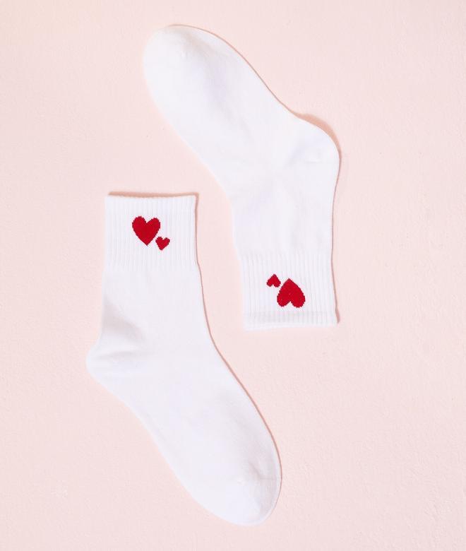 Calcetines blancos con corazón de Etam