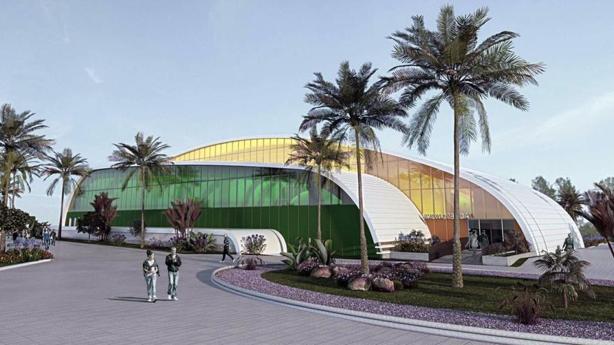 Proyección del pabellón polideportivo de San Pedro.