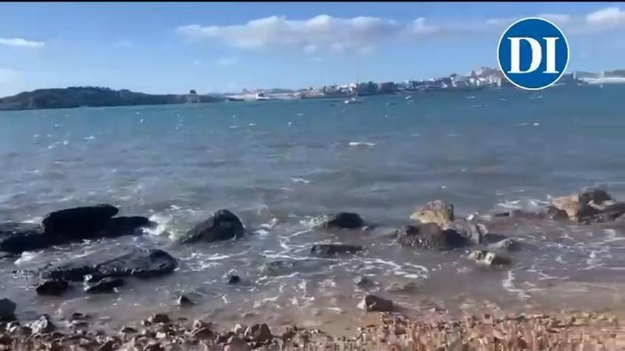 El temporal vuelve a golpear con fuerza la costa de Ibiza