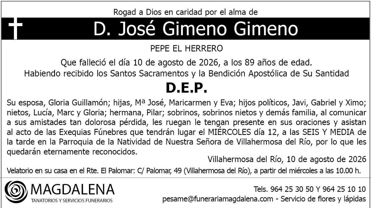 D. José Gimeno Gimeno